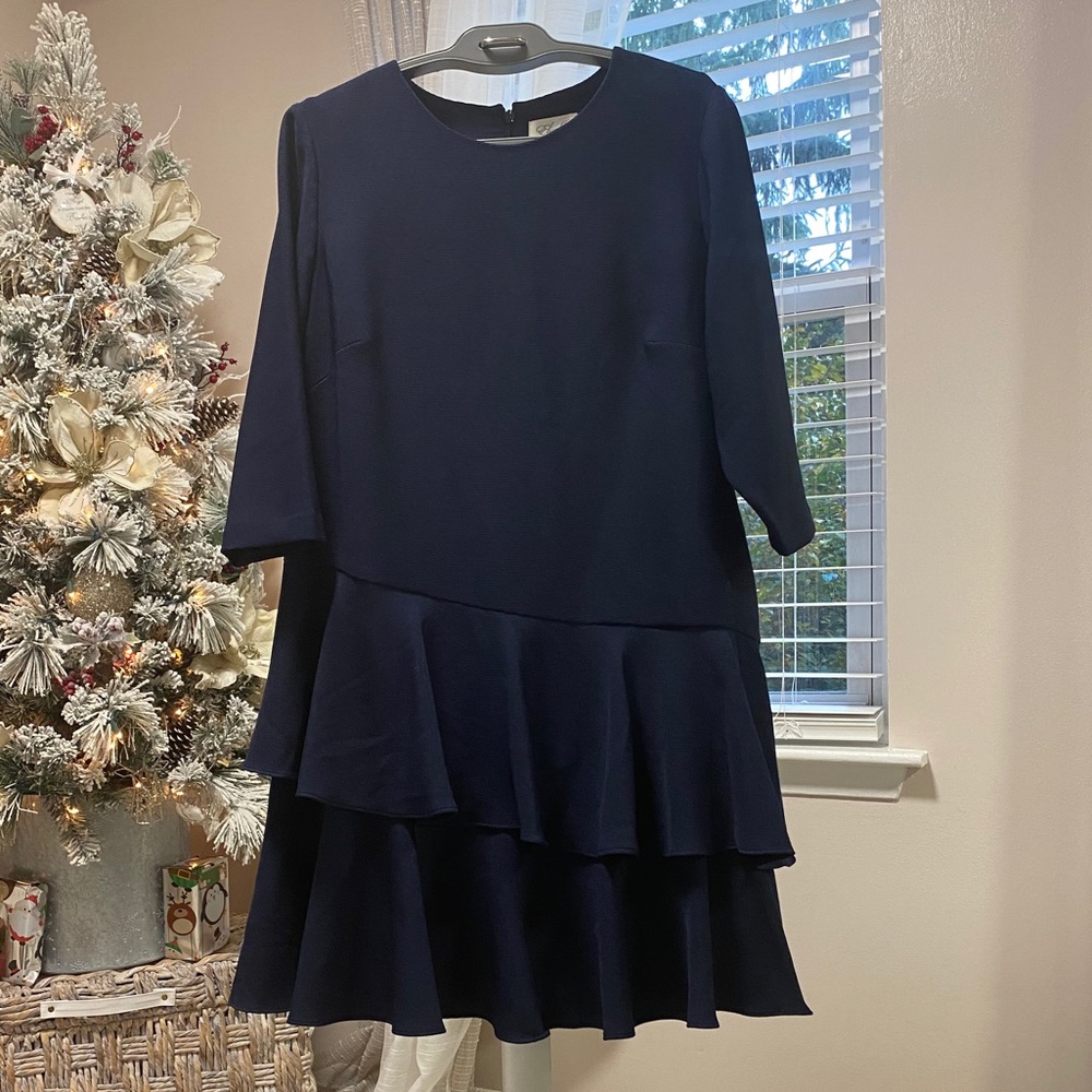 Eliza J | Navy Ruffle Dress